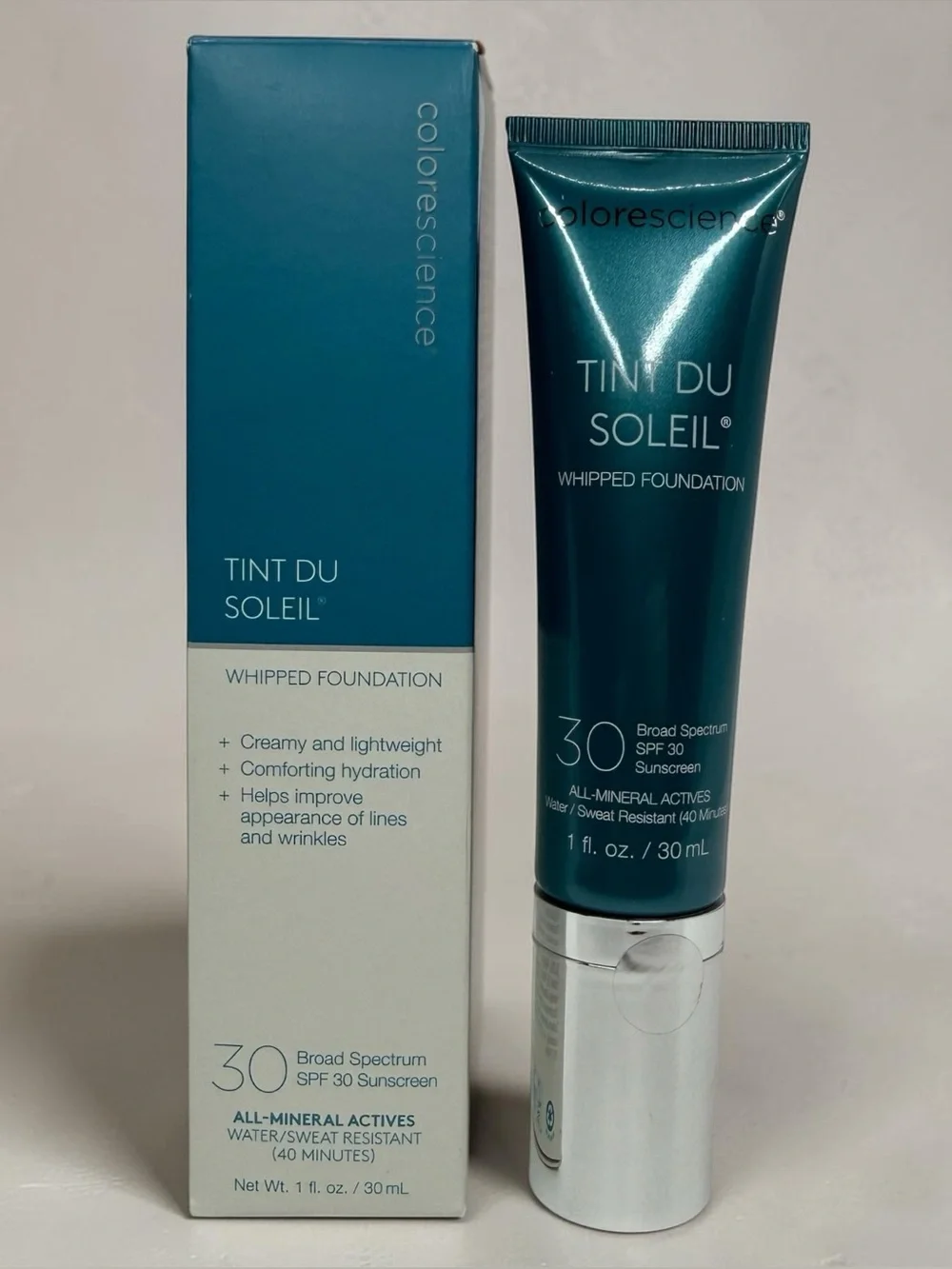 Colorescience Tint du Soleil SPF 30 Foundation MEDIUM Whipped Face Makeup 1 oz